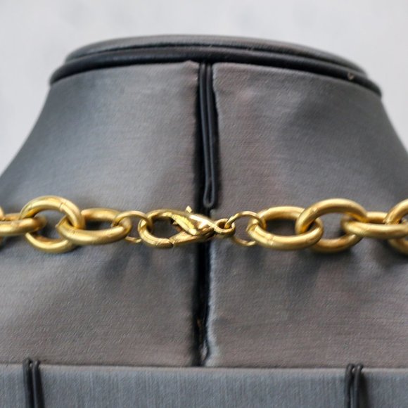 Napoleon Coin Gold Tone Bib Necklace - Picture 11 of 12